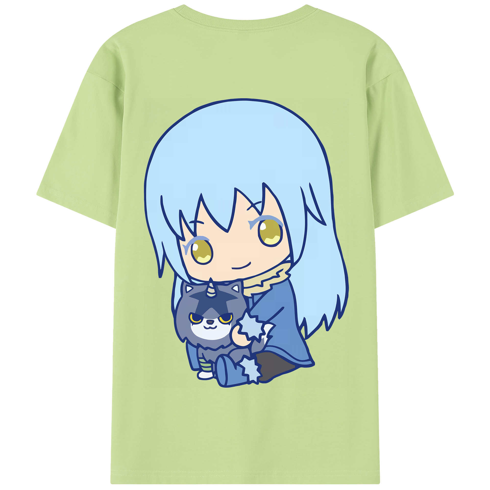 （画像用） 転スラ Regarding Reincarnated to Slime 綿100％半袖Tシャツ（背面プリント）